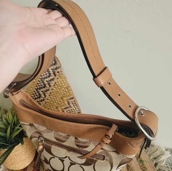 Coach Shoulder Bag bucket convertible crossbody bag Tan Vintage Style - Picture 3 of 12